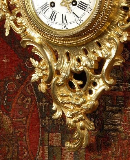 fig 3. Antique French Rococo Cartel Wall Clock ~ Antique French - Circa 1890 ~